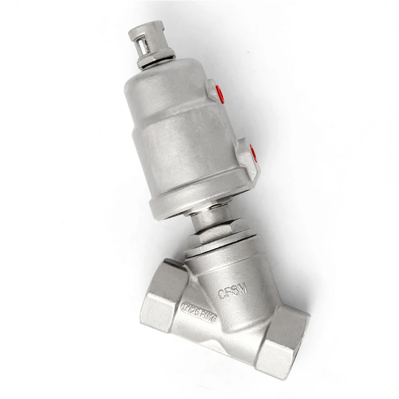 DN25 Stainless Steel Pneumatic Actuator Angle Seat Valve Pneumatic Seat Valve 16bar For Steam Gas Oil Normally Closed
DN25 Stainless Steel Pneumatic Actuator Angle Seat Valve Pneumatic Seat Valve 16bar For Steam Gas Oil Normally Closed