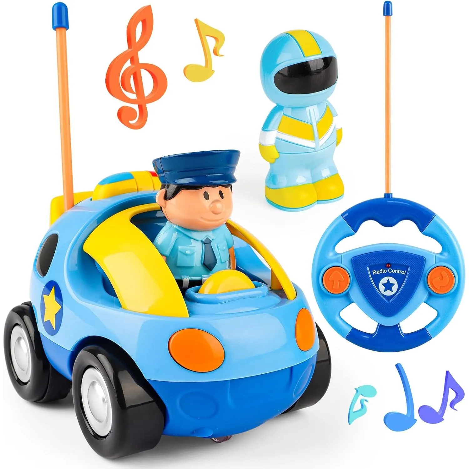 Remote Control Police Car Toy with Sounds & Lights 2.4GHz RC Car Remote Control Car with Policeman for Toddlers Birthday Gifts
Remote Control Police Car Toy with Sounds & Lights 2.4GHz RC Car Remote Control Car with Policeman for Toddlers Birthday Gifts