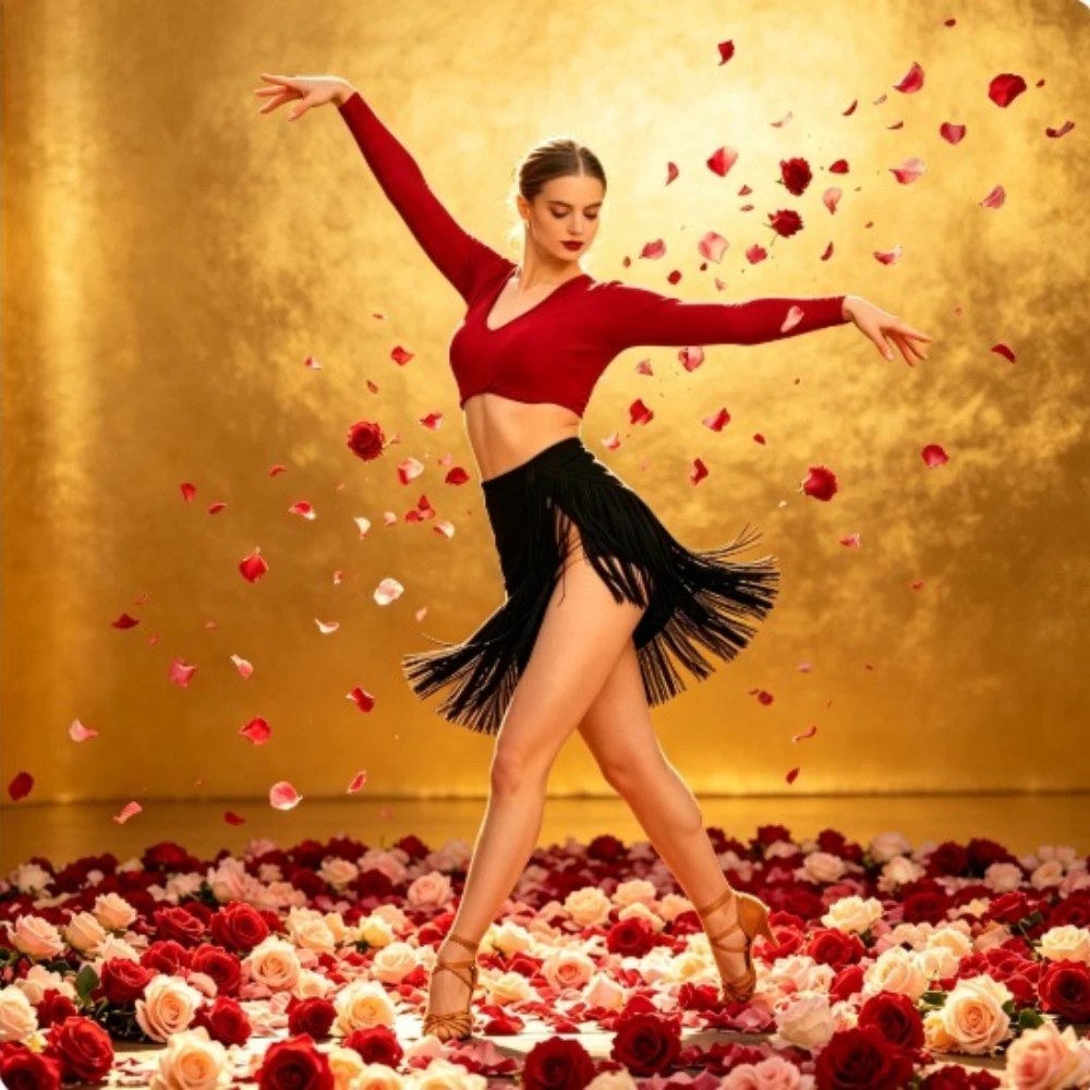 Women Fringed Latin Dance Costume Skirt, Stylish Daily Dance Outfit, Comfortable Wear for Training and Competition Performance
Women Fringed Latin Dance Costume Skirt, Stylish Daily Dance Outfit, Comfortable Wear for Training and Competition Performance