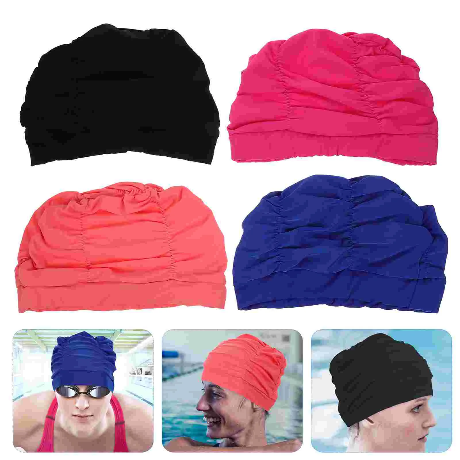 4 Pcs Ladies Fashionable Colorful Swimming Cap Long Hair Caps Comfortable Large Shower Hats Women Women's & Major
4 Pcs Ladies Fashionable Colorful Swimming Cap Long Hair Caps Comfortable Large Shower Hats Women Women's & Major