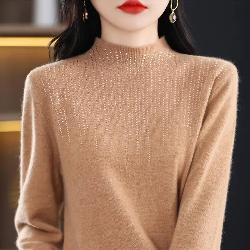 Women's Wool Autumn and Winter New Sweater Half-High Collar Inner Match Loose Bottoming Shirt All-Matching Fashion
Women's Wool Autumn and Winter New Sweater Half-High Collar Inner Match Loose Bottoming Shirt All-Matching Fashion