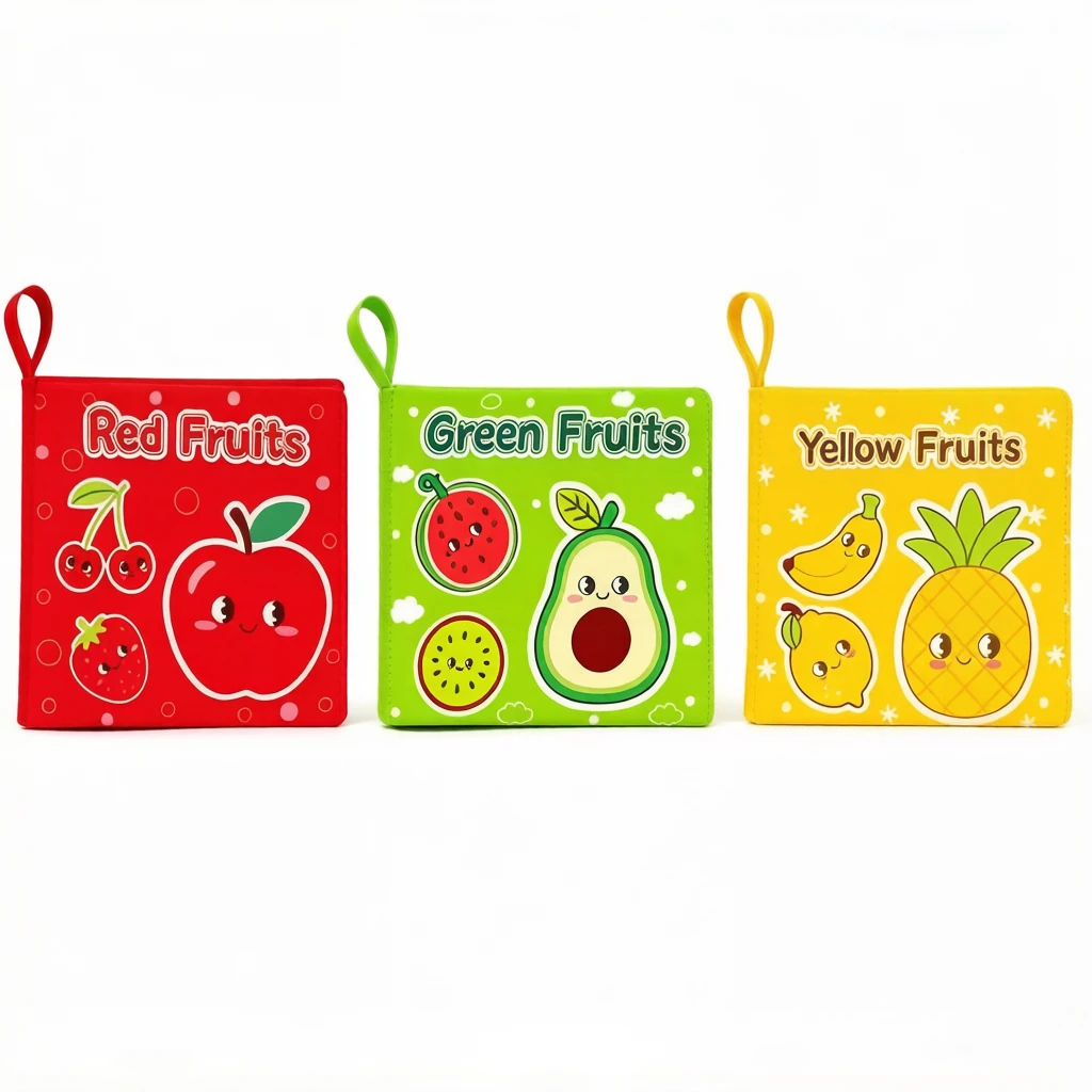 3Pcs 3D Fruit Cloth Books in Red/Yellow/Green, tear-resistant crinkle design, chewable cognition book for 0-1Y infants
3Pcs 3D Fruit Cloth Books in Red/Yellow/Green, tear-resistant crinkle design, chewable cognition book for 0-1Y infants