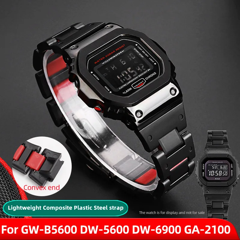 GWB5600 Lightweight Composite Plastic Steel strap For Casio GW-B5600 DW-5600 DW-6900 GA-2100 Watch band Bracelet 16mm
GWB5600 Lightweight Composite Plastic Steel strap For Casio GW-B5600 DW-5600 DW-6900 GA-2100 Watch band Bracelet 16mm
