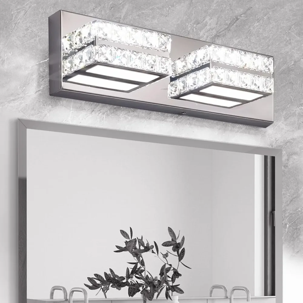 Modern Chrome Vanity Wall Light with 2 Lights for Bathroom Mirror, Suitable for Washbasin and Dressing Area
Modern Chrome Vanity Wall Light with 2 Lights for Bathroom Mirror, Suitable for Washbasin and Dressing Area