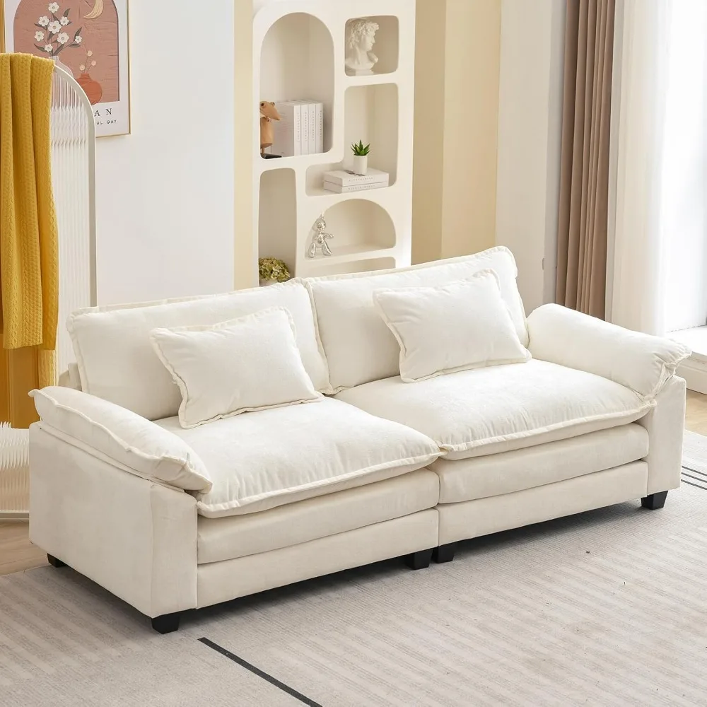Диван Loveseat, удобная облачная кушетка для гостиной с подушками, 2 сиденья, современный синельный диван, глубокие кушетки (кремовые белые диваны
Диван Loveseat, удобная облачная кушетка для гостиной с подушками, 2 сиденья, современный синельный диван, глубокие кушетки (кремовые белые диваны