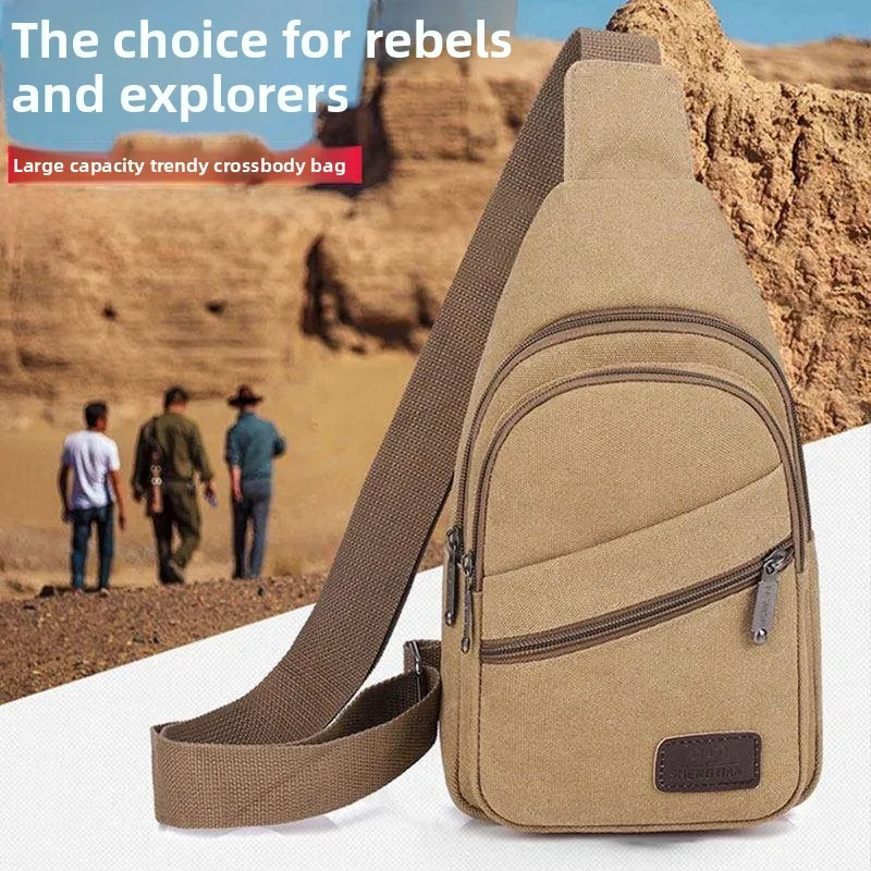 New 2024 Trendy Men's Single Shoulder Canvas Crossbody Bag Outdoor Casual Chest Bag Small Leisure Handbag for Youth
New 2024 Trendy Men's Single Shoulder Canvas Crossbody Bag Outdoor Casual Chest Bag Small Leisure Handbag for Youth