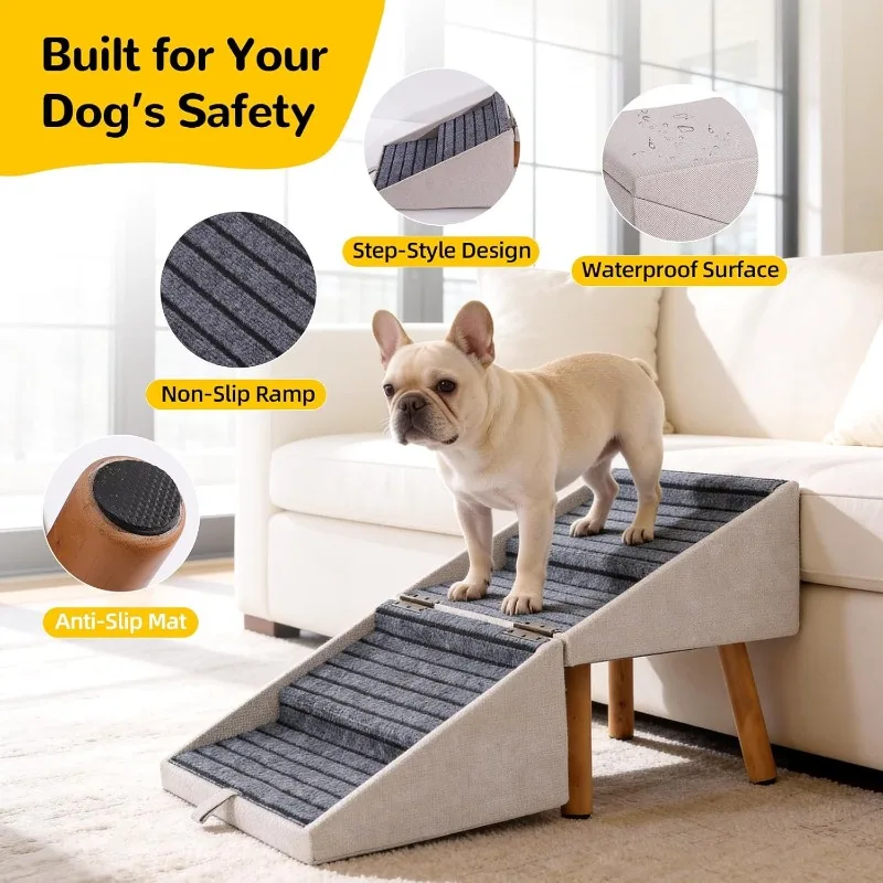 Foldable Dog Ramp for Bed Couch Non-Slip Staircase Slope Portable Pet Climbing Ladder Solid Wood Incline Bridge for Sofa Access
Foldable Dog Ramp for Bed Couch Non-Slip Staircase Slope Portable Pet Climbing Ladder Solid Wood Incline Bridge for Sofa Access