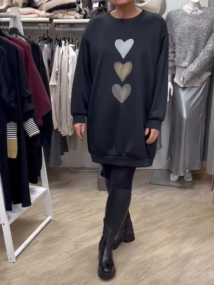 TOY-2025New Fashion Versatile Round Neck Long Sleeve Casual Heart Sweatshirt Dress Women's Clothing
TOY-2025New Fashion Versatile Round Neck Long Sleeve Casual Heart Sweatshirt Dress Women's Clothing