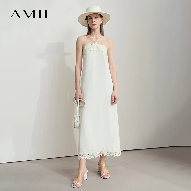 AMII Minimalist Summer Strapless Dress Women Solid Sleeveles Office Lady A-line Dresses Female New Lace Clothing Dress12552043
AMII Minimalist Summer Strapless Dress Women Solid Sleeveles Office Lady A-line Dresses Female New Lace Clothing Dress12552043