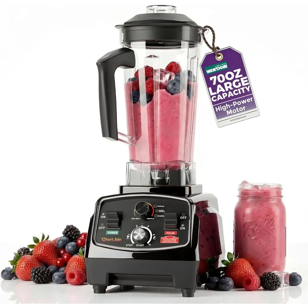 70oz High-Capacity Commercial Blender for Smoothies, Juices, and Ice Crushing - 3HP Motor, 15-Speed with Timer, Self-Cleaning, 1
70oz High-Capacity Commercial Blender for Smoothies, Juices, and Ice Crushing - 3HP Motor, 15-Speed with Timer, Self-Cleaning, 1
