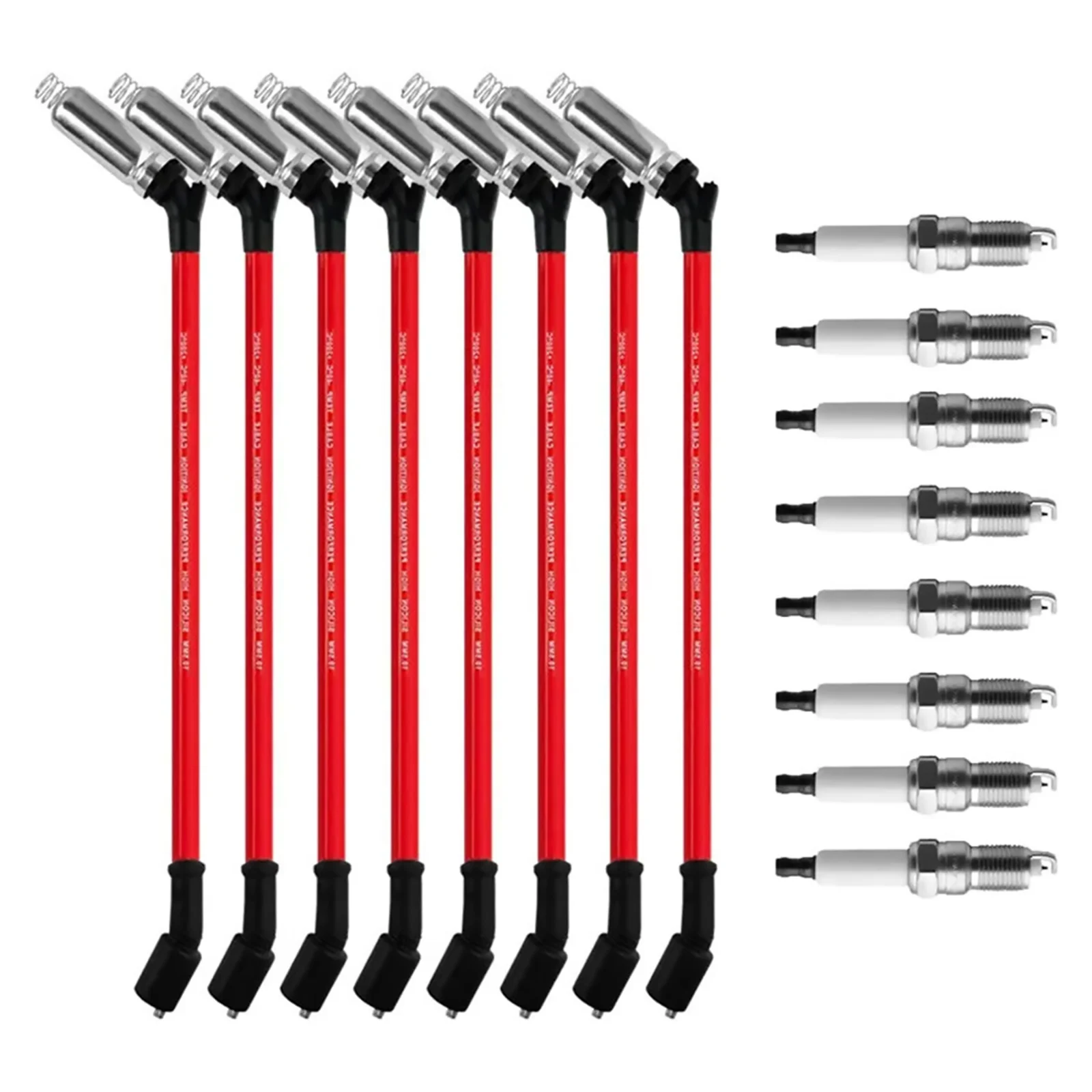 8 Pcs Ignition Spark Plug Wire Kit with 41-962 Plugs for Silverado Tahoe Yukon Express 5.3L V8, Silicone 10.5mm High Temp Wire
8 Pcs Ignition Spark Plug Wire Kit with 41-962 Plugs for Silverado Tahoe Yukon Express 5.3L V8, Silicone 10.5mm High Temp Wire