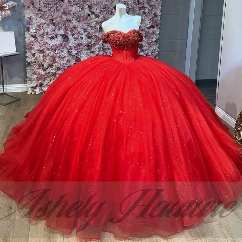 Customized Real Red 15th Girl Quinceanera Dresses Crystal Lace Up Ball Gown Floor Length Women Prom Birthday Party Dress 15 16
Customized Real Red 15th Girl Quinceanera Dresses Crystal Lace Up Ball Gown Floor Length Women Prom Birthday Party Dress 15 16