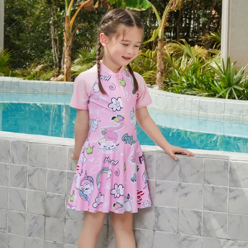 Children's Swimwear Girls' One-piece Swimsuit Swim Dress Style Teenage Girl Hot Spring Bathing Suits Cute Caartoon Surfing Suit
Children's Swimwear Girls' One-piece Swimsuit Swim Dress Style Teenage Girl Hot Spring Bathing Suits Cute Caartoon Surfing Suit
