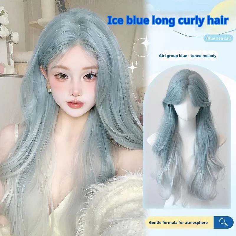 Mermaid Princess Wig Long Wavy Ice Blue Gradient Ombre Middle Part Full Cap Cosplay Synthetic Hair Wig for Women
Mermaid Princess Wig Long Wavy Ice Blue Gradient Ombre Middle Part Full Cap Cosplay Synthetic Hair Wig for Women