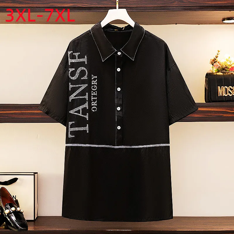 New 2022 Ladies Summer Plus Size Tops For Women Large Blouse Short Sleeve Loose Beige Print Designer Shirt 3XL 4XL 5XL 6XL 7XL
New 2022 Ladies Summer Plus Size Tops For Women Large Blouse Short Sleeve Loose Beige Print Designer Shirt 3XL 4XL 5XL 6XL 7XL