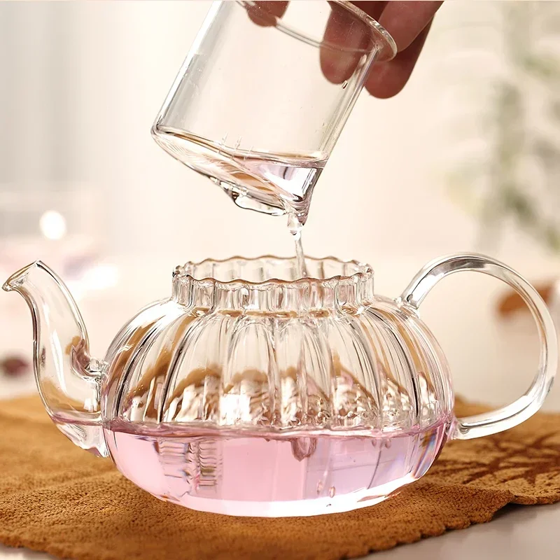 600ml Striped pumpkin shape flower teapot,Heat Resistant Glass Pot,Flower TeaCup Glass Teapot with Infuser Tea Leaf Herbal
600ml Striped pumpkin shape flower teapot,Heat Resistant Glass Pot,Flower TeaCup Glass Teapot with Infuser Tea Leaf Herbal