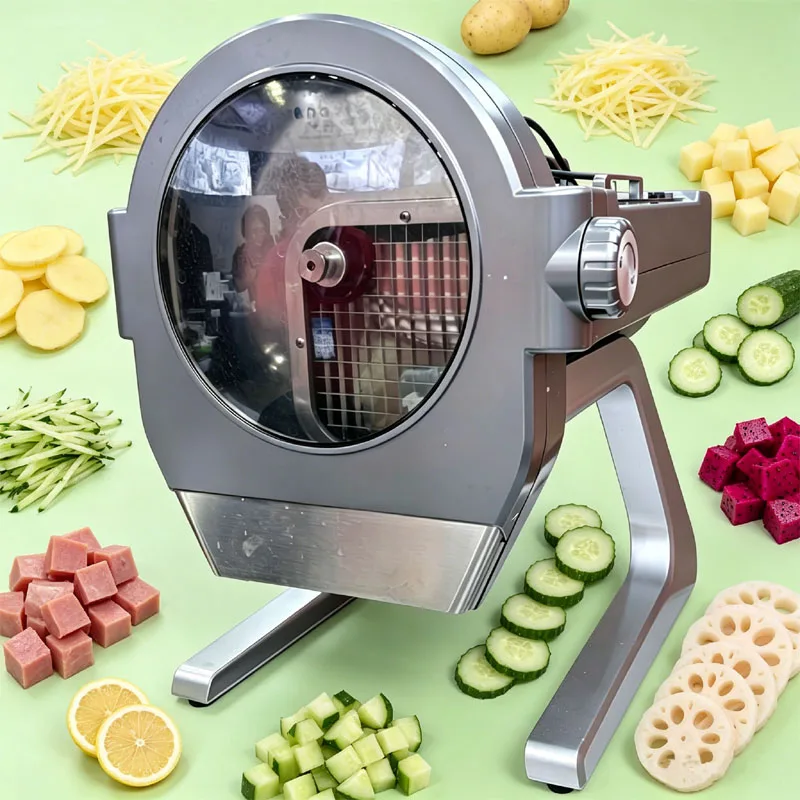 Fruit Vegetable Universal Electric Vegetable Cutter Machine Desktop Commercial, Automatic Multi-functional Slice Shred Dice
Fruit Vegetable Universal Electric Vegetable Cutter Machine Desktop Commercial, Automatic Multi-functional Slice Shred Dice