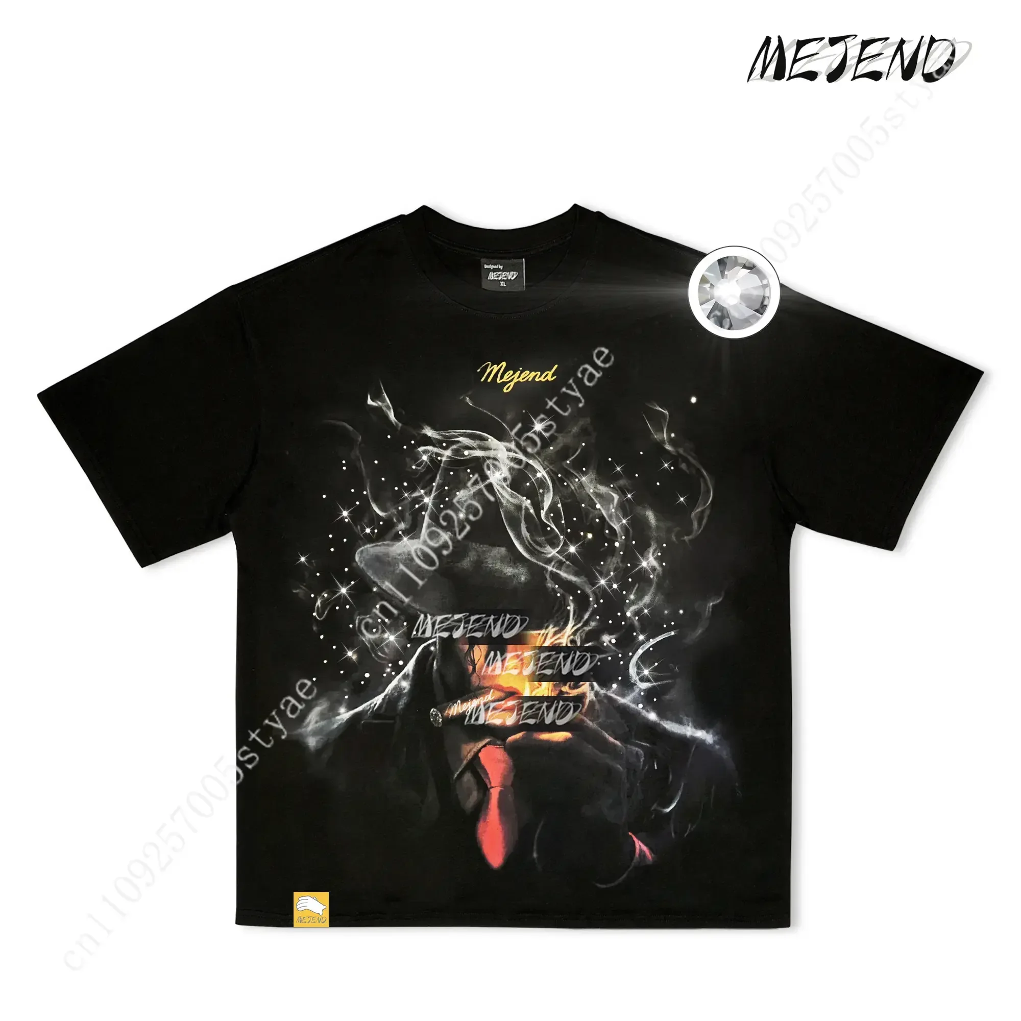 MeJend Rhinestone Graphic T-Shirt, Unisex Streetwear Tee, Vintage Casual Style, Sparkly Design Short Sleeve Top
MeJend Rhinestone Graphic T-Shirt, Unisex Streetwear Tee, Vintage Casual Style, Sparkly Design Short Sleeve Top