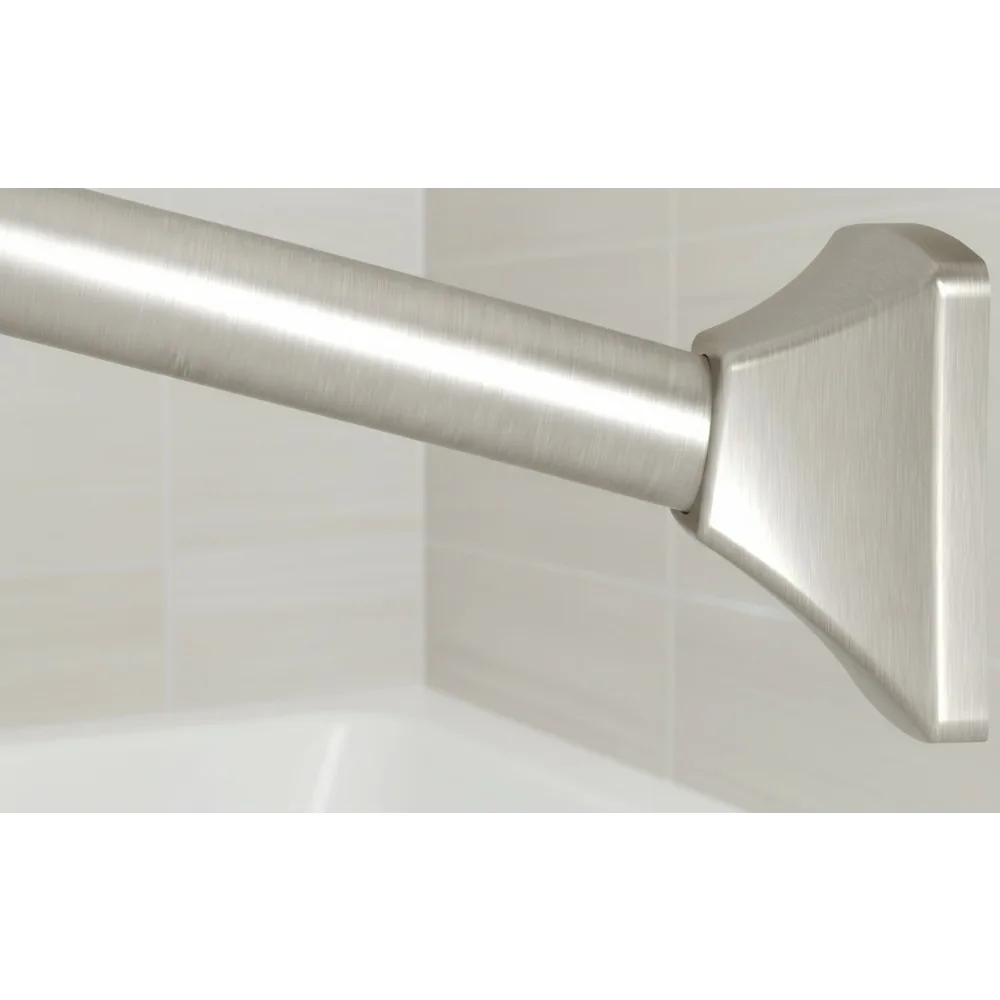 72-Inch Adjustable Curved Shower Rod, Brushed Nickel Wall Mount for Extra Elbow Room in Bathtub
72-Inch Adjustable Curved Shower Rod, Brushed Nickel Wall Mount for Extra Elbow Room in Bathtub