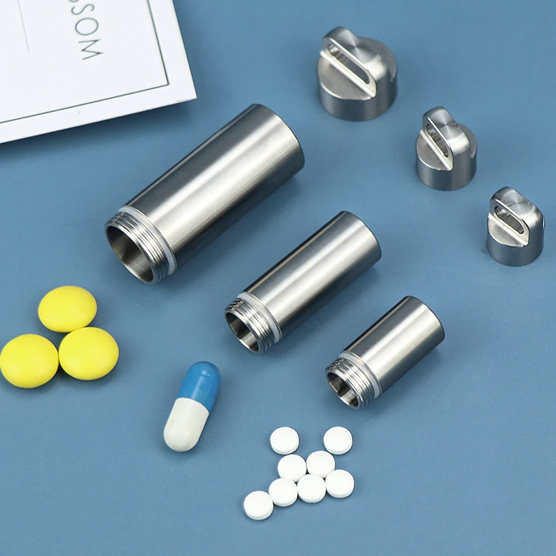 1PC TC4 Titanium Alloy Sealed Medicine Bottle Household Outdoor Travel Medicine Bottle Portable Waterproof Compartment
1PC TC4 Titanium Alloy Sealed Medicine Bottle Household Outdoor Travel Medicine Bottle Portable Waterproof Compartment