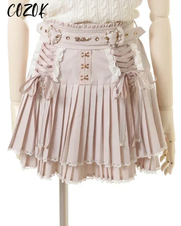Sweet Japanese Liz Skirt Women Autumn New Mine Series Mass Production Soft Girl Punk Style Pleated Skirt Girl Lace Short Skirts
Sweet Japanese Liz Skirt Women Autumn New Mine Series Mass Production Soft Girl Punk Style Pleated Skirt Girl Lace Short Skirts