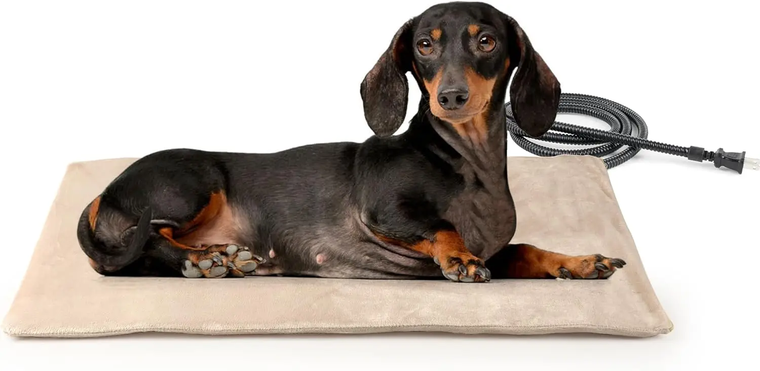 Pet Heating Pad for Dogs and Cats, Heated Dog Bed with Steel-Wrapped Cord and Soft Fleece Cover, 27.5 x 15.7 Inches, 50
Pet Heating Pad for Dogs and Cats, Heated Dog Bed with Steel-Wrapped Cord and Soft Fleece Cover, 27.5 x 15.7 Inches, 50