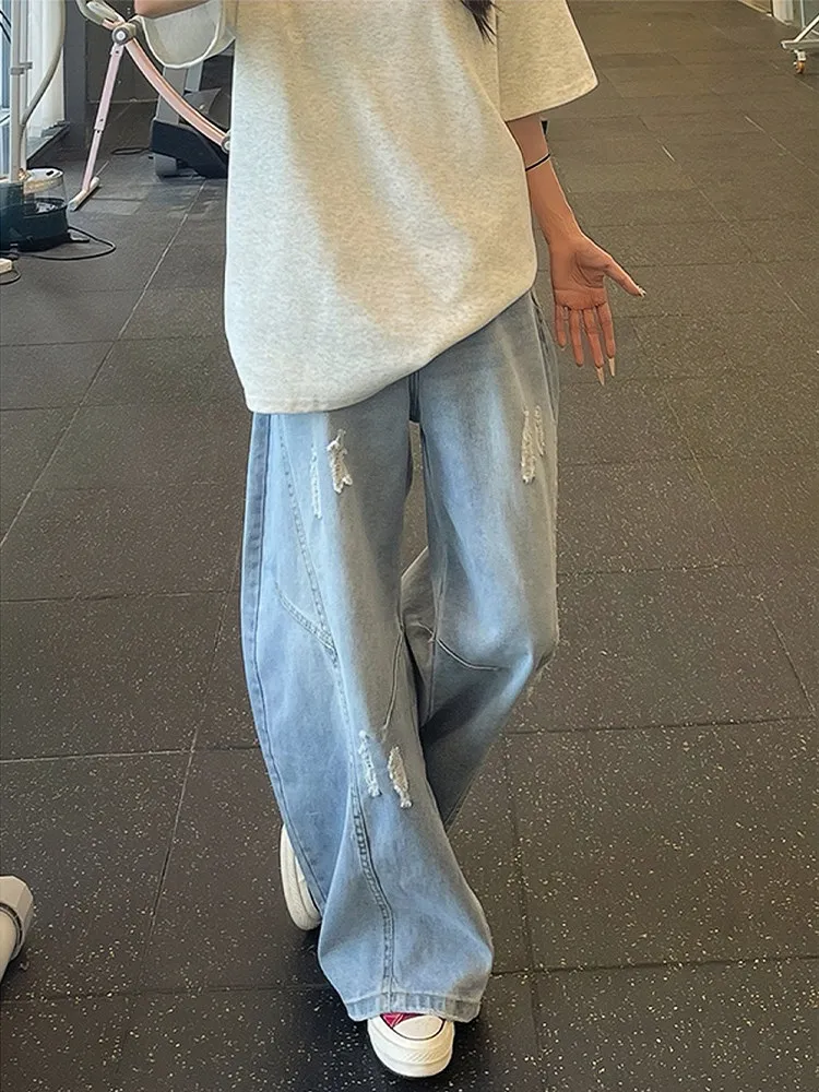 Light Blue Men's Straight Leg Jeans American Style Cleanfit High Waist Cargo Pants Casual Wear for Young Adults Spring Autumn
Light Blue Men's Straight Leg Jeans American Style Cleanfit High Waist Cargo Pants Casual Wear for Young Adults Spring Autumn