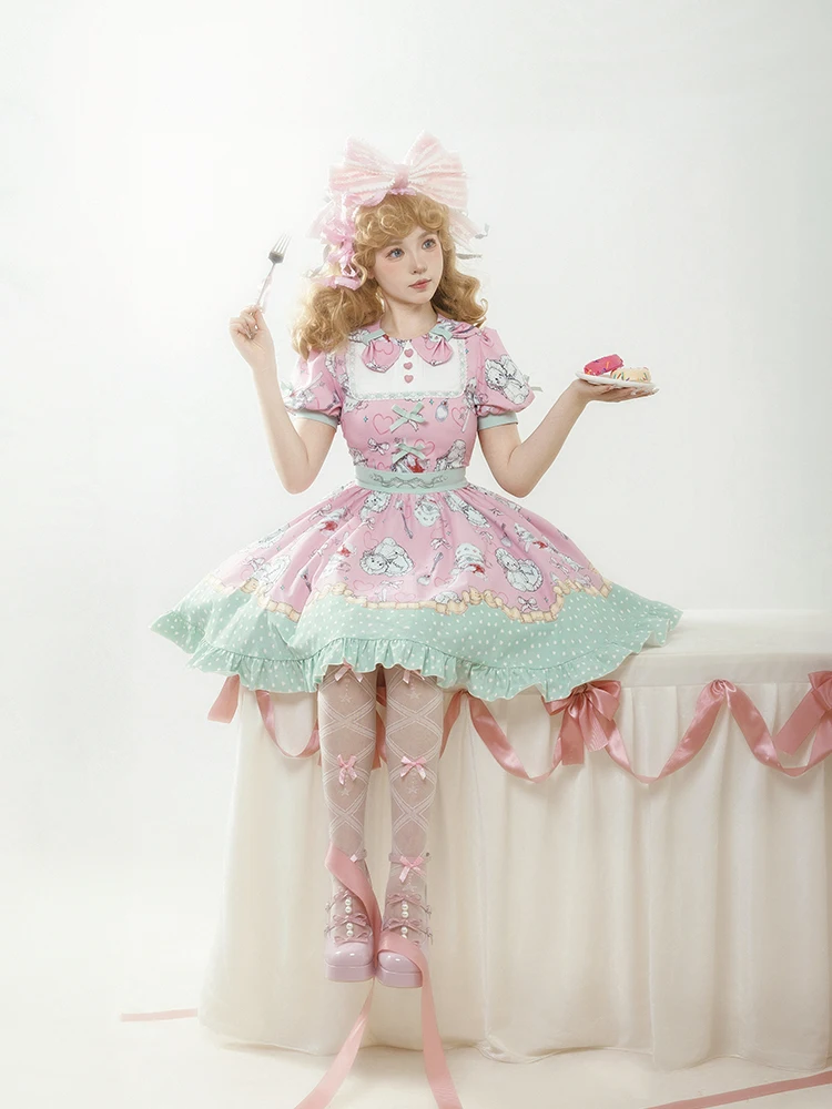 With Puji's Original Sweet Short Sleeved Positioning Print Summer Dress Cute Japanese Loli Tea Party Student Campus Lolita Dress
With Puji's Original Sweet Short Sleeved Positioning Print Summer Dress Cute Japanese Loli Tea Party Student Campus Lolita Dress