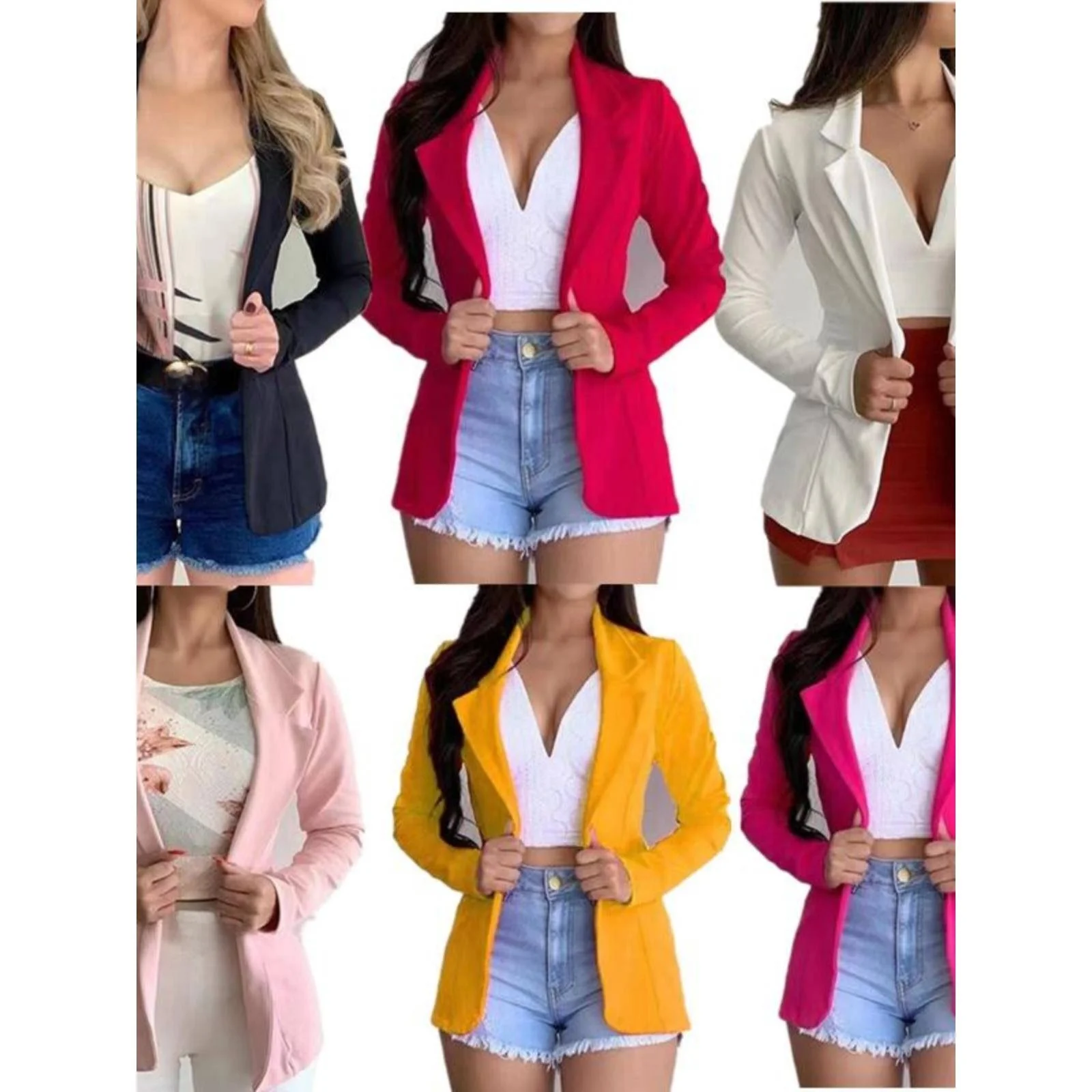 Slim Fit Long Sleeve Suit Jacket Women's Fashion Spring Summer New Style Multiple Colors Available Sweet Style Polyester Fabric
Slim Fit Long Sleeve Suit Jacket Women's Fashion Spring Summer New Style Multiple Colors Available Sweet Style Polyester Fabric
