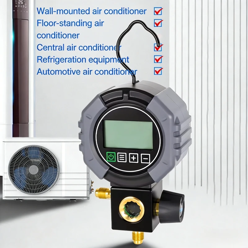 Digital Manifold Gauge 0-6000 KPa Electronic Refrigeration Pressure Tester for R134A R1234YF R22 R290 R32 R404A R407C R410A
Digital Manifold Gauge 0-6000 KPa Electronic Refrigeration Pressure Tester for R134A R1234YF R22 R290 R32 R404A R407C R410A