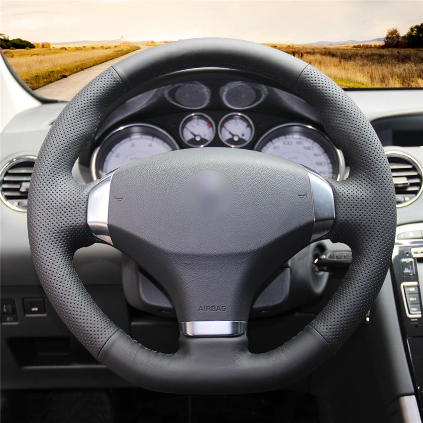 DIY Hand-Stitched Non-slip Durable Black Artificial Leather Steering Wheel Cover for Peugeot 408 2013 Interior Accessories
DIY Hand-Stitched Non-slip Durable Black Artificial Leather Steering Wheel Cover for Peugeot 408 2013 Interior Accessories