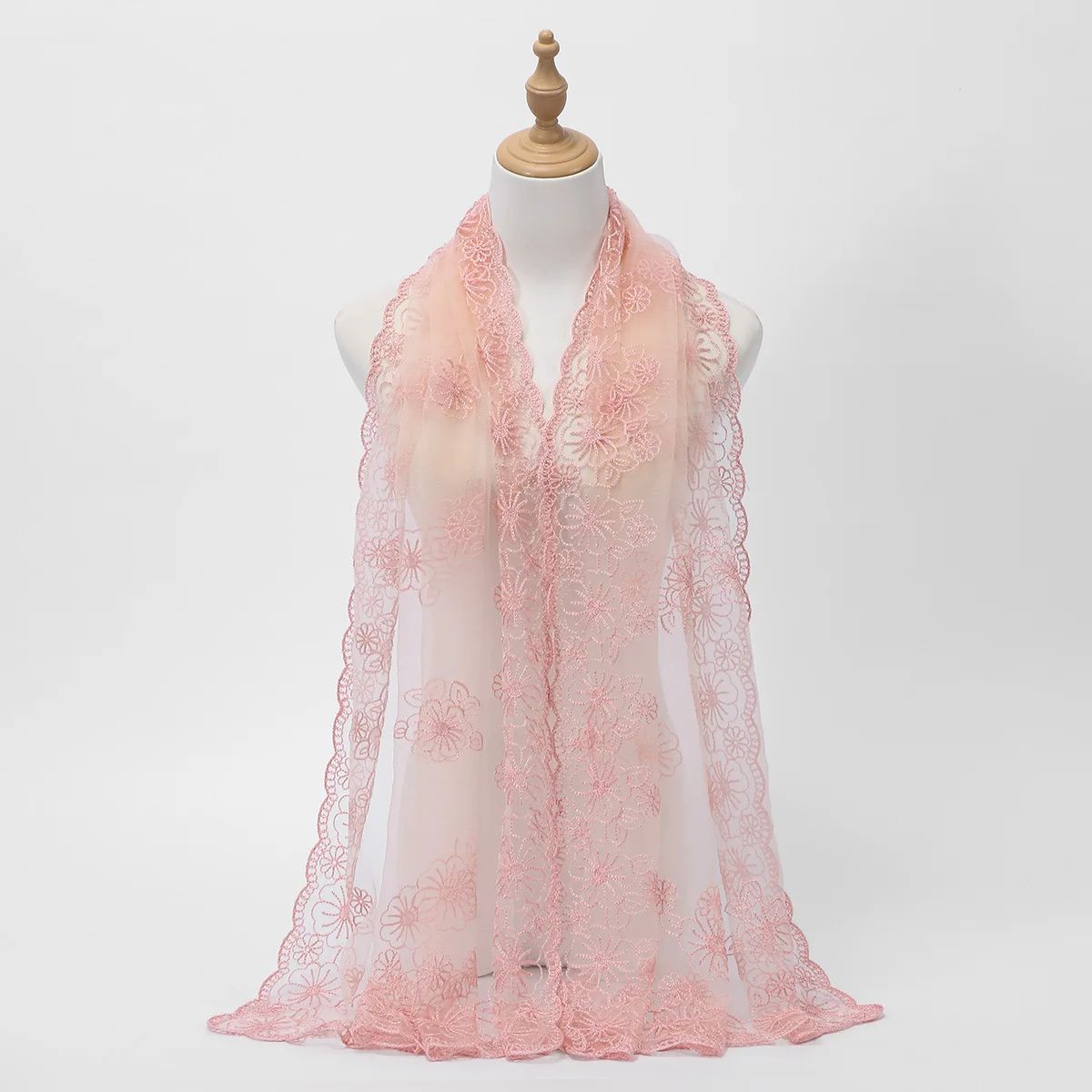 Embroidery Organza Hijab Solid Color Lace Hollow Out Ethnic Style Sun Protection Shawl Fashion Headscarf for Women Muslim Wrap
Embroidery Organza Hijab Solid Color Lace Hollow Out Ethnic Style Sun Protection Shawl Fashion Headscarf for Women Muslim Wrap