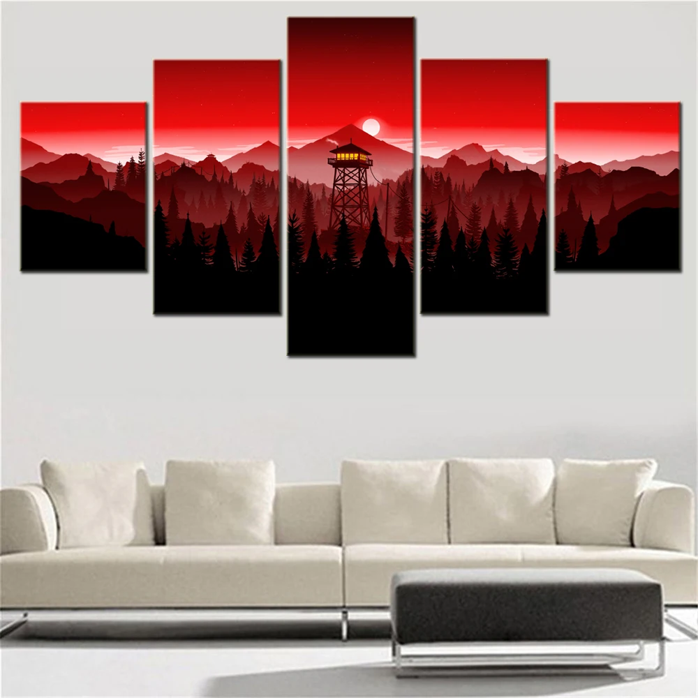5 Pieces Canvas Wall Arts Landscape Poster Painting Nature Firewatch Red Sky Wallpaper Home Decor Picture Printinrinting Artwork
5 Pieces Canvas Wall Arts Landscape Poster Painting Nature Firewatch Red Sky Wallpaper Home Decor Picture Printinrinting Artwork