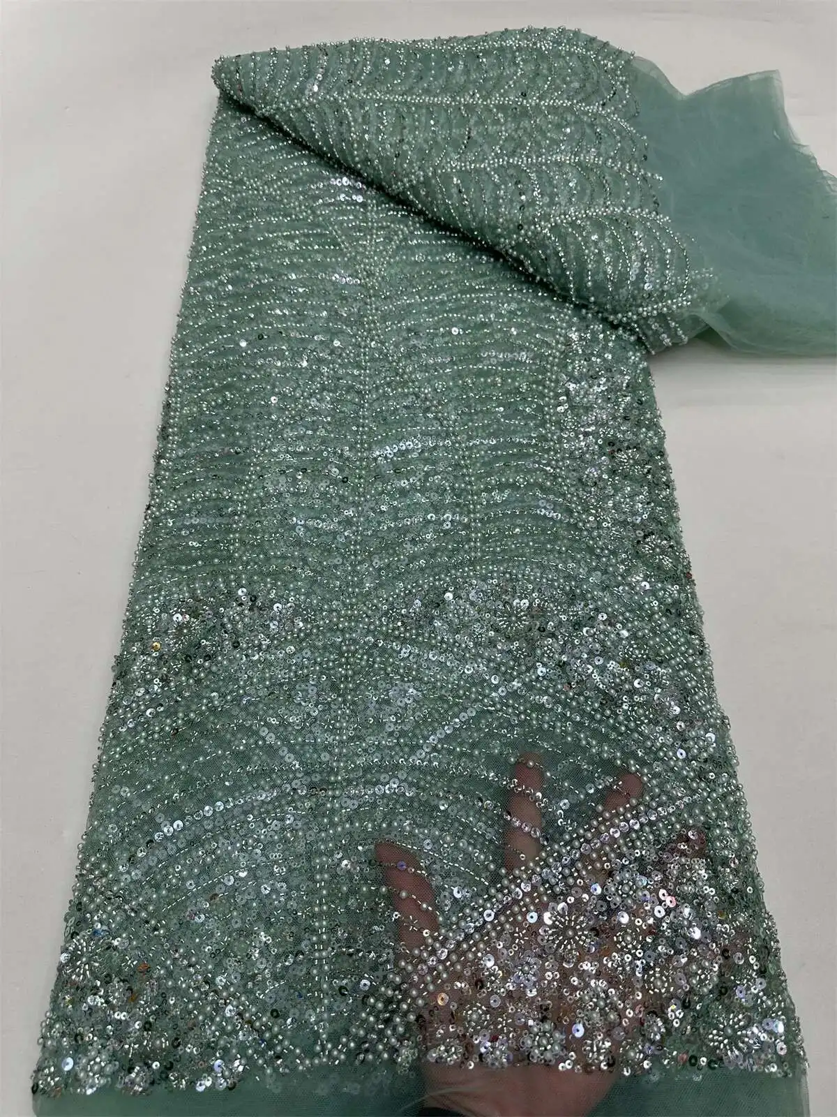 African Groom Lace Fabric for Women, French Nigerian Sequins, Tulle Lace Fabric for Party, Bridal, High Quality, 5Yards, 2025
African Groom Lace Fabric for Women, French Nigerian Sequins, Tulle Lace Fabric for Party, Bridal, High Quality, 5Yards, 2025