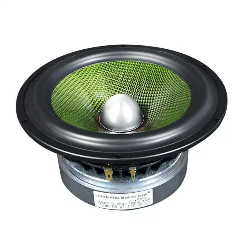 НЧ-динамик среднего размера Fever HiFi класса 6,5 дюймов 7-дюймовый динамик с алюминиевой рамой, головка из чистого углеродного волокна
НЧ-динамик среднего размера Fever HiFi класса 6,5 дюймов 7-дюймовый динамик с алюминиевой рамой, головка из чистого углеродного волокна
