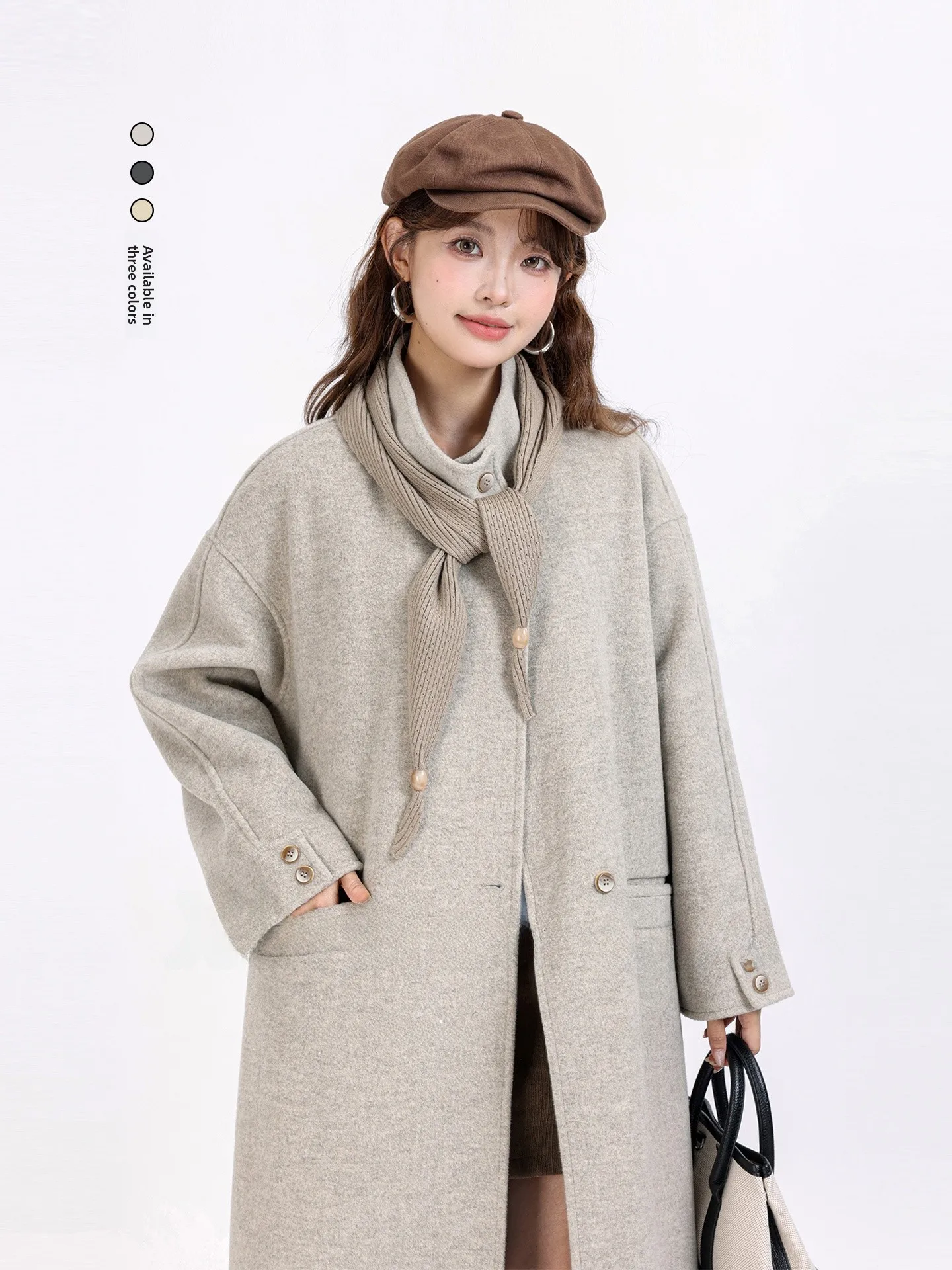 Двустороннее шерстяное длинное пальто с воротником-стойкой в Корейском стиле, простая элегантная зимняя Новое поступление, классическая женская верхняя одежда в стиле ретро
Двустороннее шерстяное длинное пальто с воротником-стойкой в Корейском стиле, простая элегантная зимняя Новое поступление, классическая женская верхняя одежда в стиле ретро