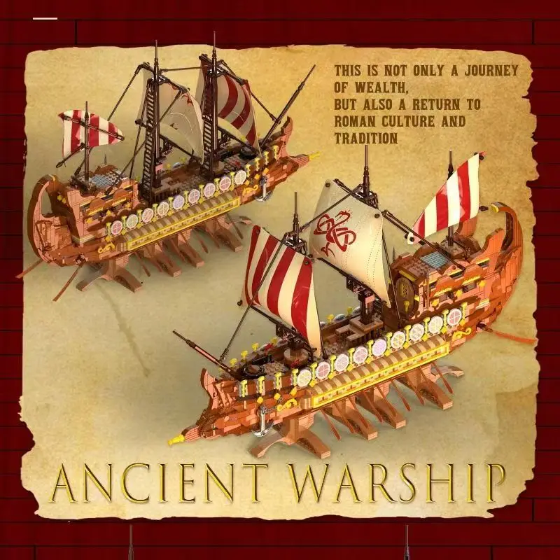 Ancient Warship Building Blocks Medieval Viking Trireme Sailboat MOC Model DIY Assembly Construction Gift For Adult Collectors
Ancient Warship Building Blocks Medieval Viking Trireme Sailboat MOC Model DIY Assembly Construction Gift For Adult Collectors