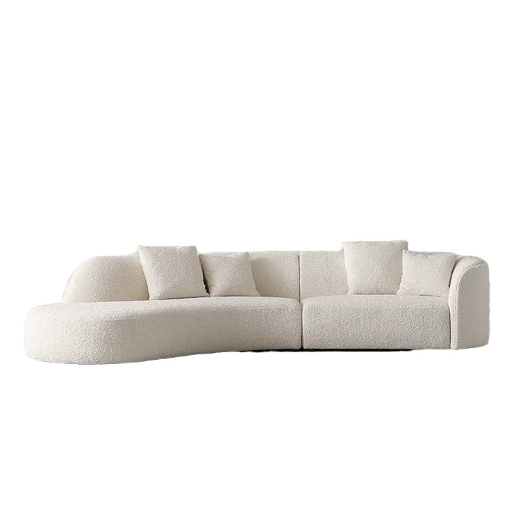 #Modern Comfort Indoor Living Room L-Shape Decor Curved Design Hotels 3-4 Seater White Boucle Fabric Sectional Two Seat Sponge
#Modern Comfort Indoor Living Room L-Shape Decor Curved Design Hotels 3-4 Seater White Boucle Fabric Sectional Two Seat Sponge