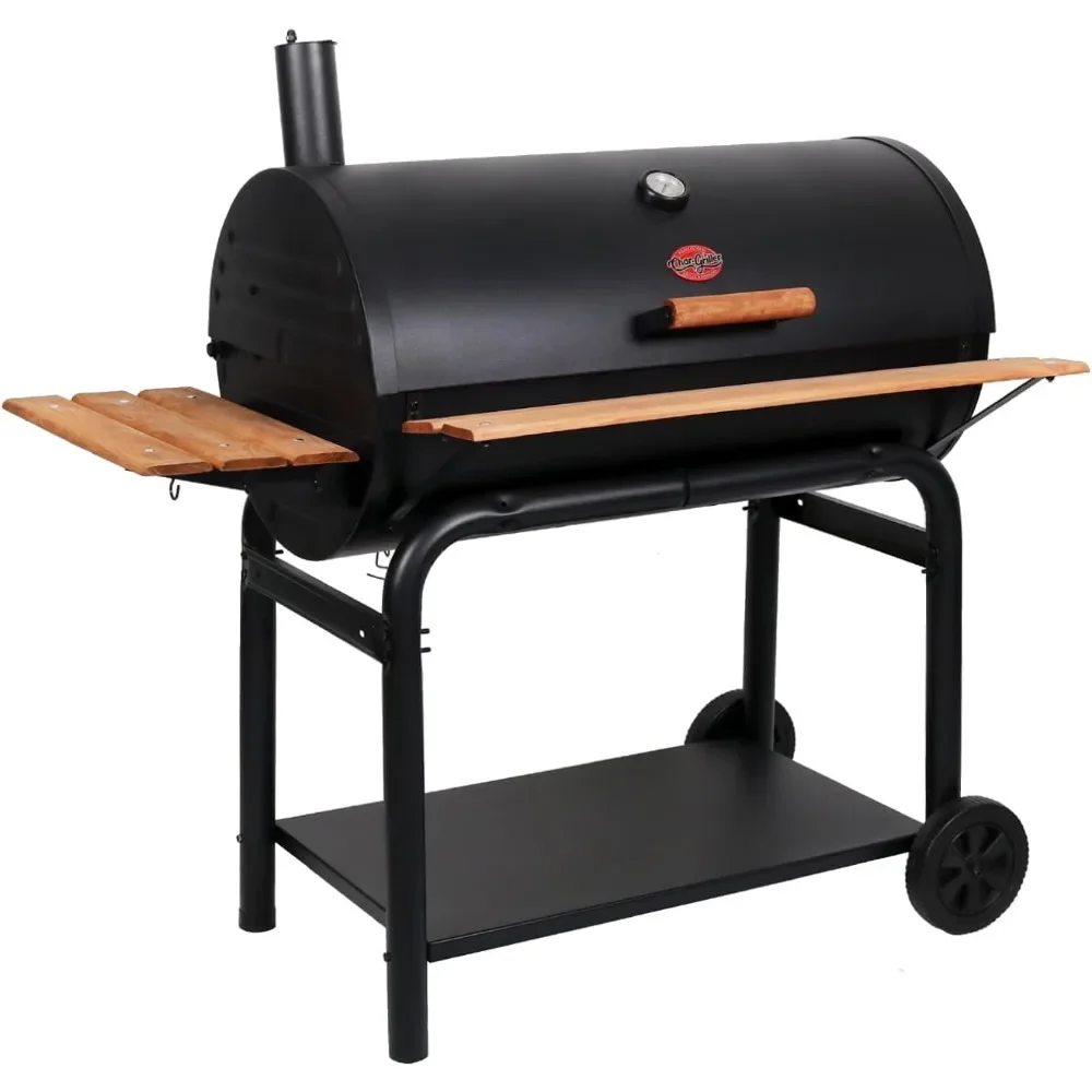 Smoker with Cast Iron Grille, Heating Frame, Premium Wooden Frame, and 950 Square Inch Cooking Area, Model 2137
Smoker with Cast Iron Grille, Heating Frame, Premium Wooden Frame, and 950 Square Inch Cooking Area, Model 2137
