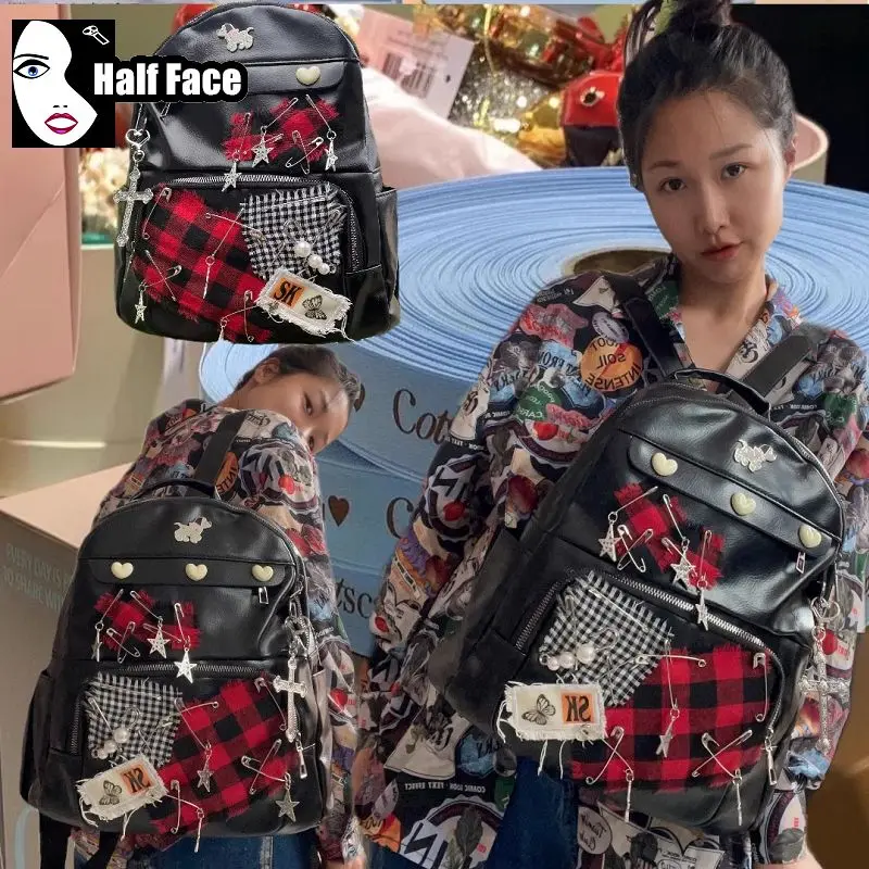 Y2K Girl Harajuku Women Gothic Handbags High Street Punk College Two Shoulder Lolita Large capacity Backpack Crossbody Bags Tote
Y2K Girl Harajuku Women Gothic Handbags High Street Punk College Two Shoulder Lolita Large capacity Backpack Crossbody Bags Tote