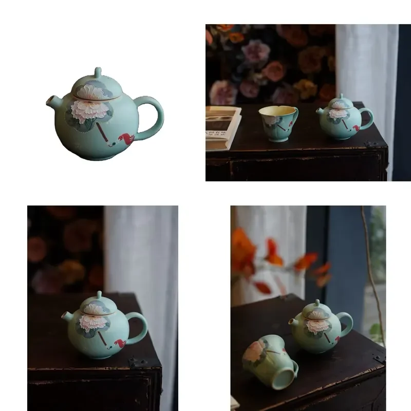 【CHIMU HOME】 Hand-Painted Jingdezhen Porcelain 3-Piece Gongfu Set Teapot Pitcher Handle Cup
【CHIMU HOME】 Hand-Painted Jingdezhen Porcelain 3-Piece Gongfu Set Teapot Pitcher Handle Cup