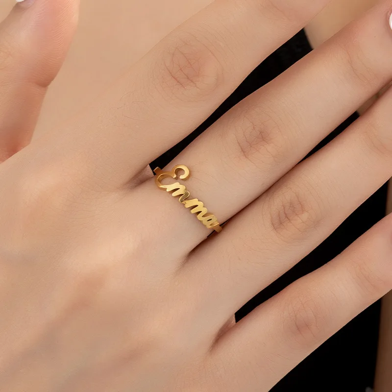 Stainless Steel Name Custom Rings for Women Men Gold Color Personalized Any Letter Adjustable Ring Best Gift for Him or Her
Stainless Steel Name Custom Rings for Women Men Gold Color Personalized Any Letter Adjustable Ring Best Gift for Him or Her
