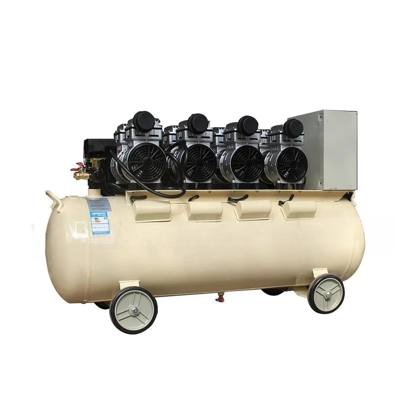 Portable Oil-Free Piston Air Compressor Electric Motor, High Pressure 10 Bar 120L 500L Milk Yellow Industrial Air Pump
Portable Oil-Free Piston Air Compressor Electric Motor, High Pressure 10 Bar 120L 500L Milk Yellow Industrial Air Pump