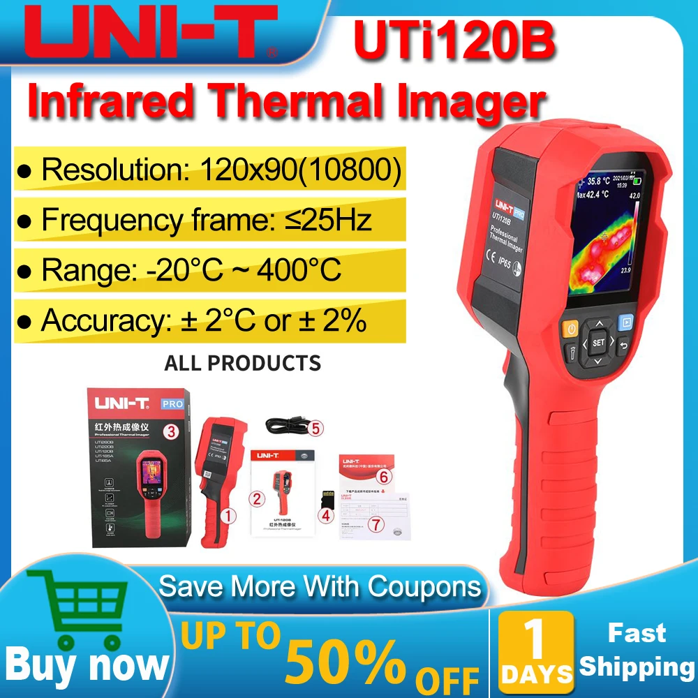 UNI-T UTi120B 10800 Pixel Infrared Thermal Imager For Repair USB Thermal Camera Thermovision Thermographic Camera
UNI-T UTi120B 10800 Pixel Infrared Thermal Imager For Repair USB Thermal Camera Thermovision Thermographic Camera
