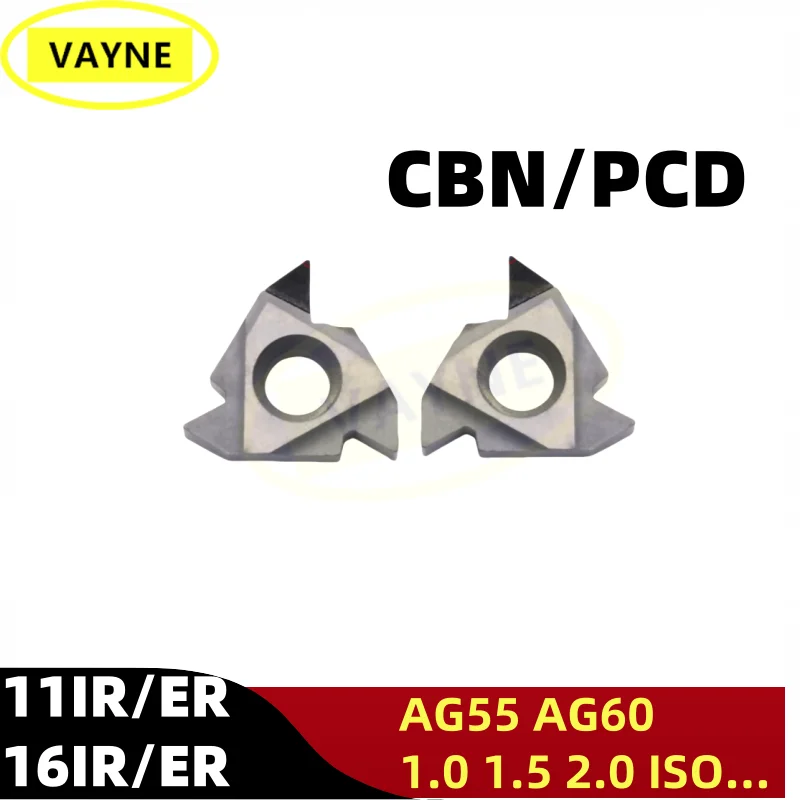 1pcs 11IR A60 16ER 16IR PCD CBN AG55 Turning Insert CNC Diamond Lathe Cutter Thread Blade Tool High Hardness Cubic Boron Nitride
1pcs 11IR A60 16ER 16IR PCD CBN AG55 Turning Insert CNC Diamond Lathe Cutter Thread Blade Tool High Hardness Cubic Boron Nitride