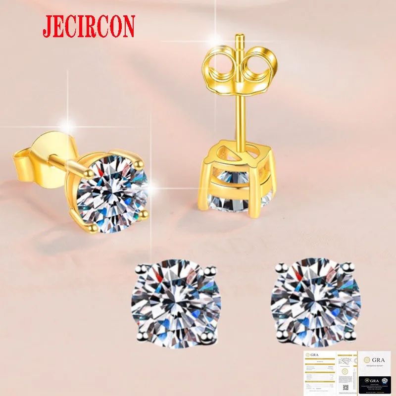 Серьги-гвоздики JECIRCON из стерлингового серебра S925 с муассанитом для мужчин и женщин, классические круглые простые и универсальные ювелирные изделия для повседневного ношения
Серьги-гвоздики JECIRCON из стерлингового серебра S925 с муассанитом для мужчин и женщин, классические круглые простые и универсальные ювелирные изделия для повседневного ношения