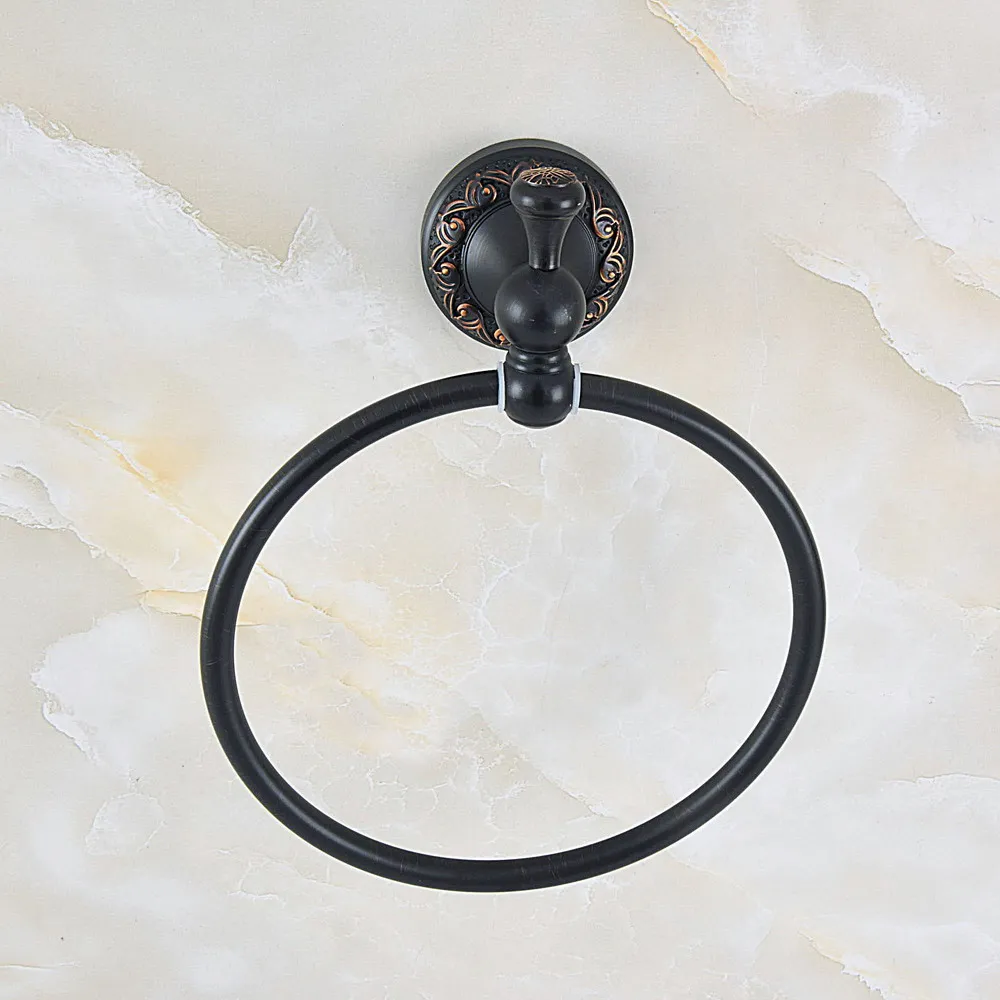 Towel Ring Black Brass Bathroom towel holder, Wall-Mounted Round Towel Rings Towel Rack Bathroom Accessories zba457
Towel Ring Black Brass Bathroom towel holder, Wall-Mounted Round Towel Rings Towel Rack Bathroom Accessories zba457