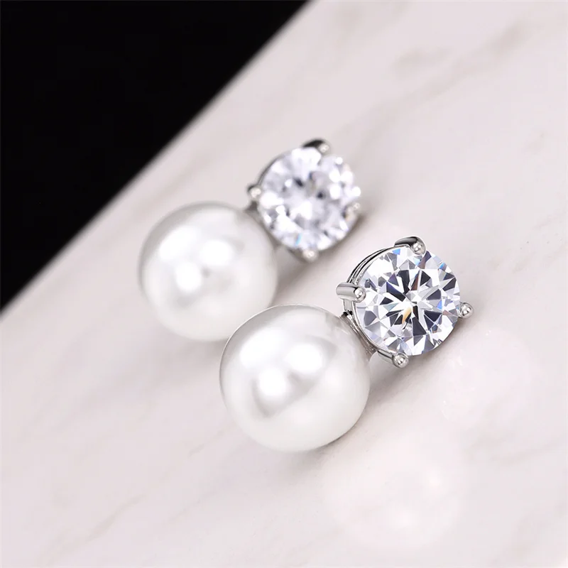 Huitan Eternity Simulated Pearl Stud Earrings for Women Simple Elegant Design Bride Engagement Wedding Earrings Classic Jewelry
Huitan Eternity Simulated Pearl Stud Earrings for Women Simple Elegant Design Bride Engagement Wedding Earrings Classic Jewelry