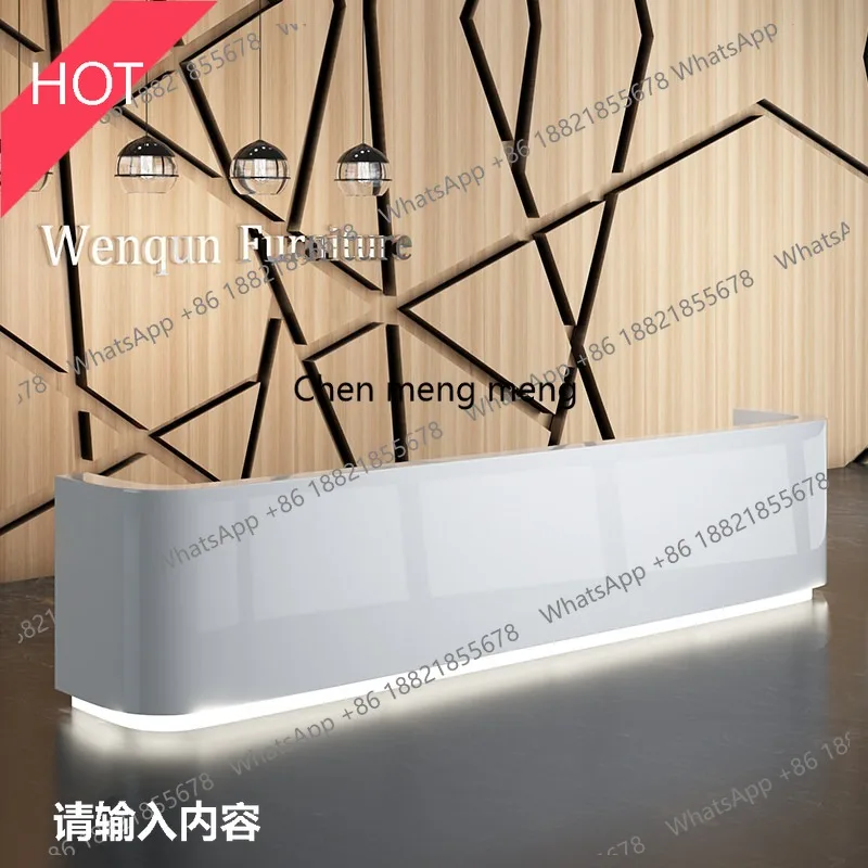 03A Company paint front desk stylish and simple modern F-shaped reception desk consultation bar hotel creative welcome cashier t
03A Company paint front desk stylish and simple modern F-shaped reception desk consultation bar hotel creative welcome cashier t