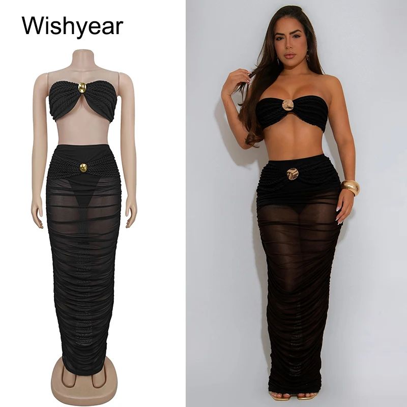 Wishyear сексуальный укороченный топ без бретелек с открытой спиной и запахом на груди и длинные юбки с оборками, комплект из 2 предметов, женская одежда для ночного клуба на день рождения
Wishyear сексуальный укороченный топ без бретелек с открытой спиной и запахом на груди и длинные юбки с оборками, комплект из 2 предметов, женская одежда для ночного клуба на день рождения